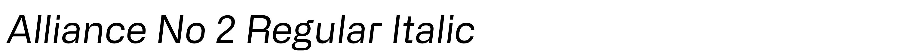 Alliance No 2 Regular Italic